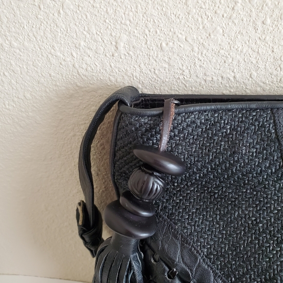 Sharif Patchwork Snake Tassel Crossbody Purse - Picture 3 of 8